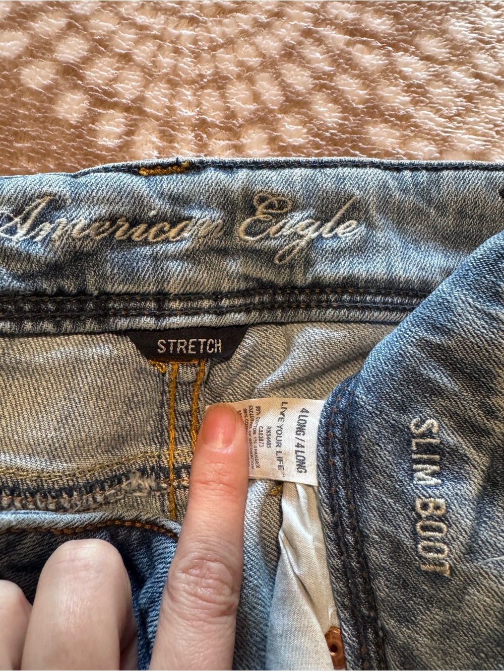 American Eagle Outfitters Light Blue Stretch Slim Boot Jeans